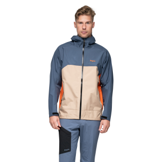 Bergans Vaagaa 3L Shell Jacket Men Granite Blue/Warm Sand/Alert Orange XXL