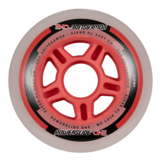 POWERSLIDE WHEELS PS One Wheels Pack 84mm/82a with Spacer/Bearings, red, 8-Pack
