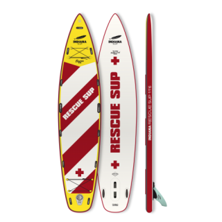 Indiana SUP 116 Rescue Inflatable Pack Basic with 3-piece carbon/Fiberglasss Paddle